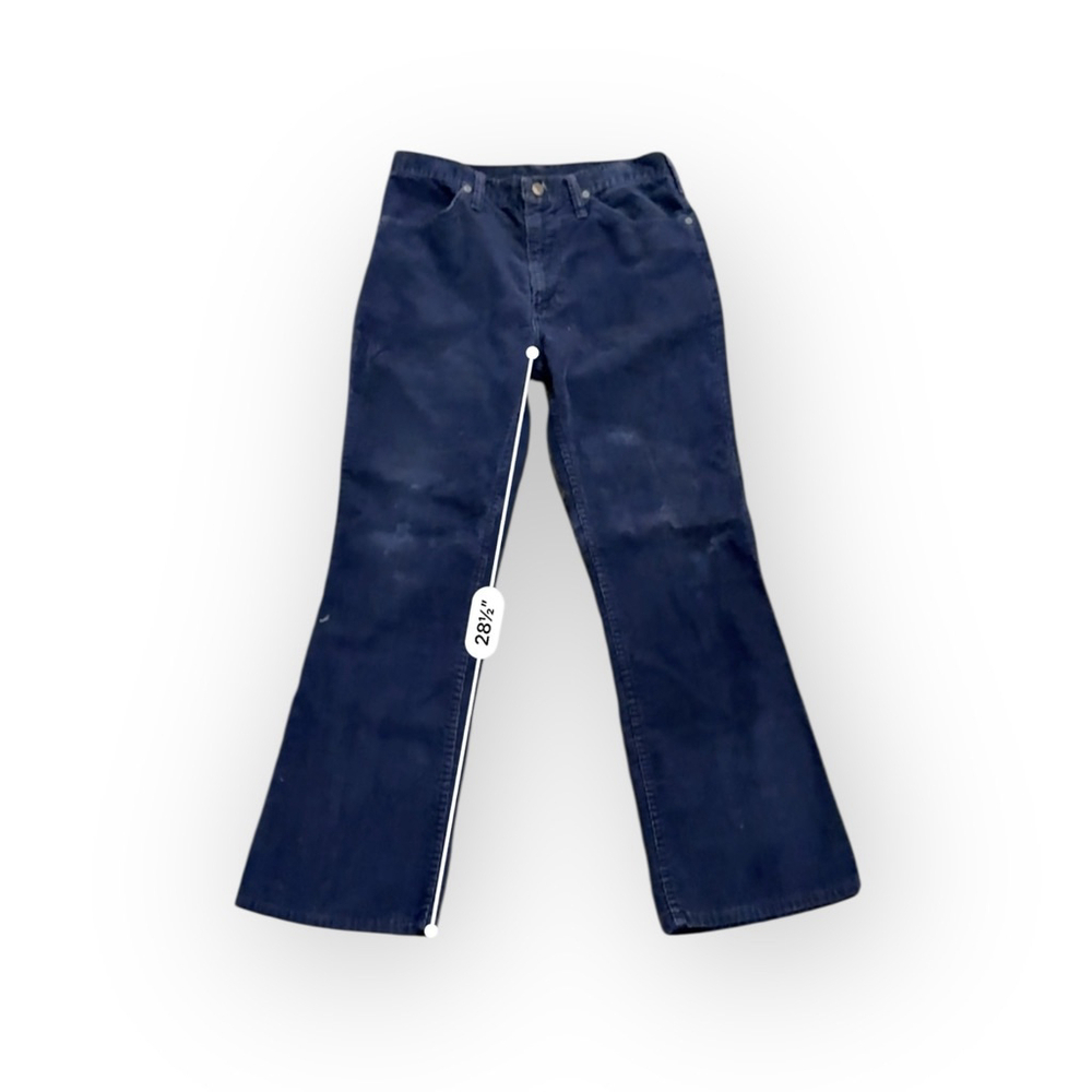 Vintage 70s 80s Wrangler Men’s Navy Corduroy Bootcut Pants Size 33S​ - Picture 5 of 8